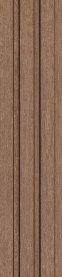 Estella Decor Charcoal Louvers Wood Brown 8x0.39 Ft - Ed 1136