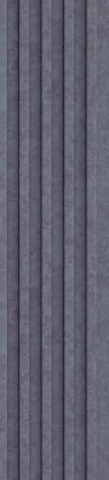 Estella Decor Charcoal Louvers Marble & Stone Grey 8x0.39 Ft - Ed 1305
