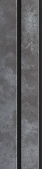 Estella Decor Charcoal Louvers Marble & Stone Grey 8x0.39 Ft - Ed 1425