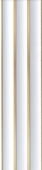 Estella Decor Charcoal Louvers Plain Colors White 8x0.39 Ft - Ed 1504
