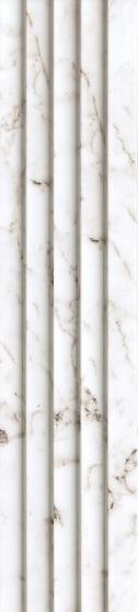 Estella Decor Charcoal Louvers Marble & Stone White 8x0.39 Ft - Ed 1704