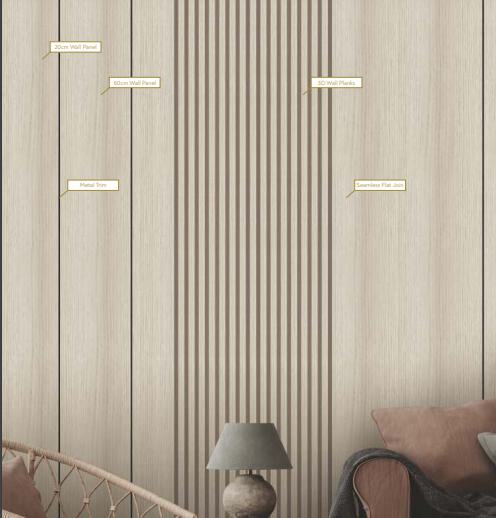 Tamo White Ash Opulence Series Decorative Wall Panel Wood Grey 8x2 Ft - Ev 99201