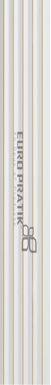 Cassa3 Series Patterned Louvers Designer Grey 8x0.53 Ft - 5820