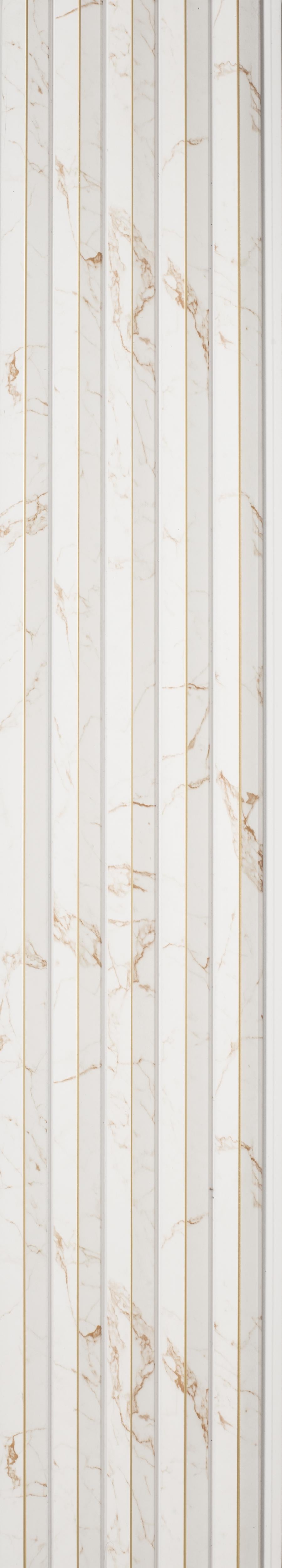 Cassa4 Series Marble Louvers & Stone Grey 8x0.58 Ft - 5827