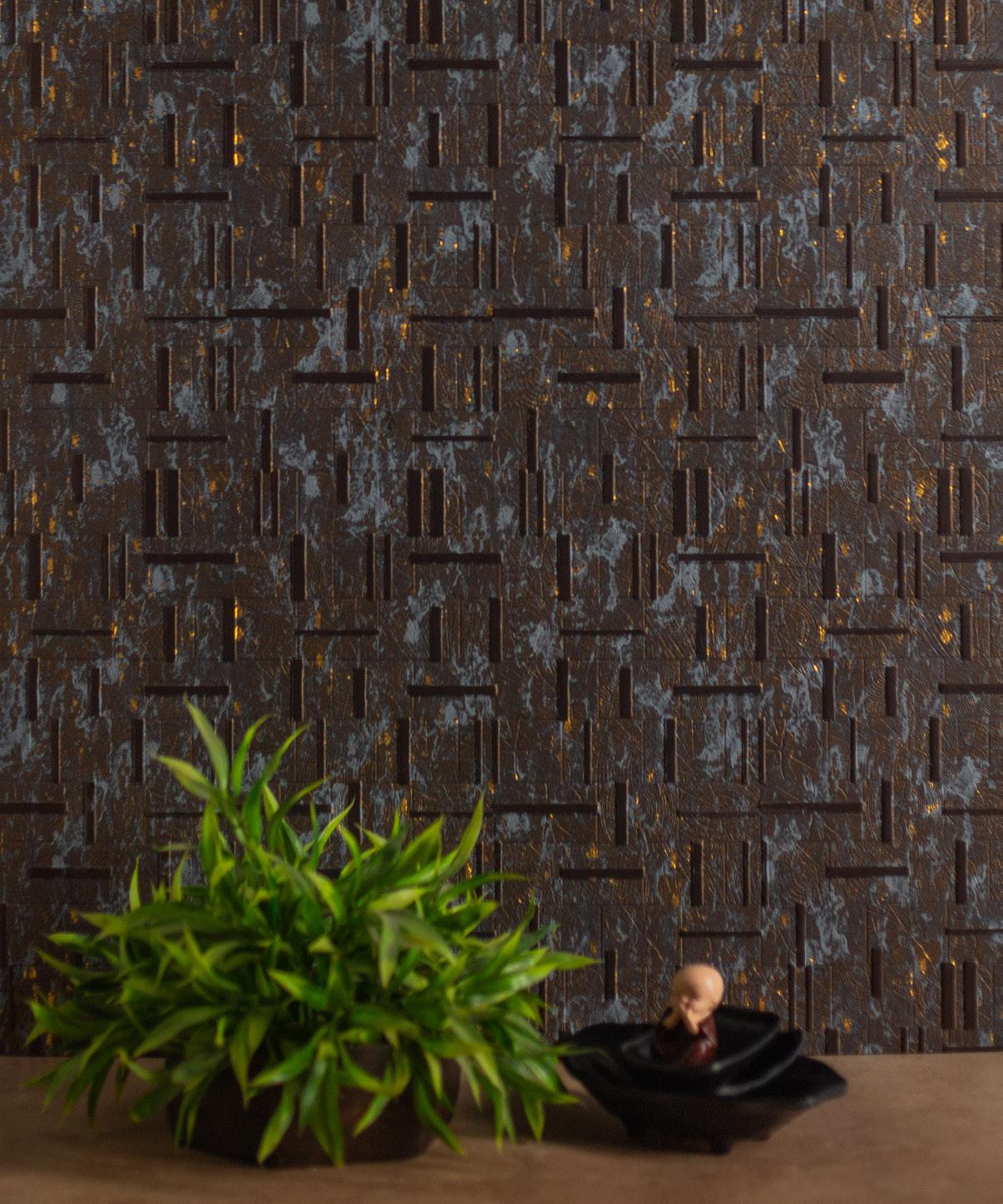 Charcoal Louvers Designer Brown 8x2 Ft - Fm 81