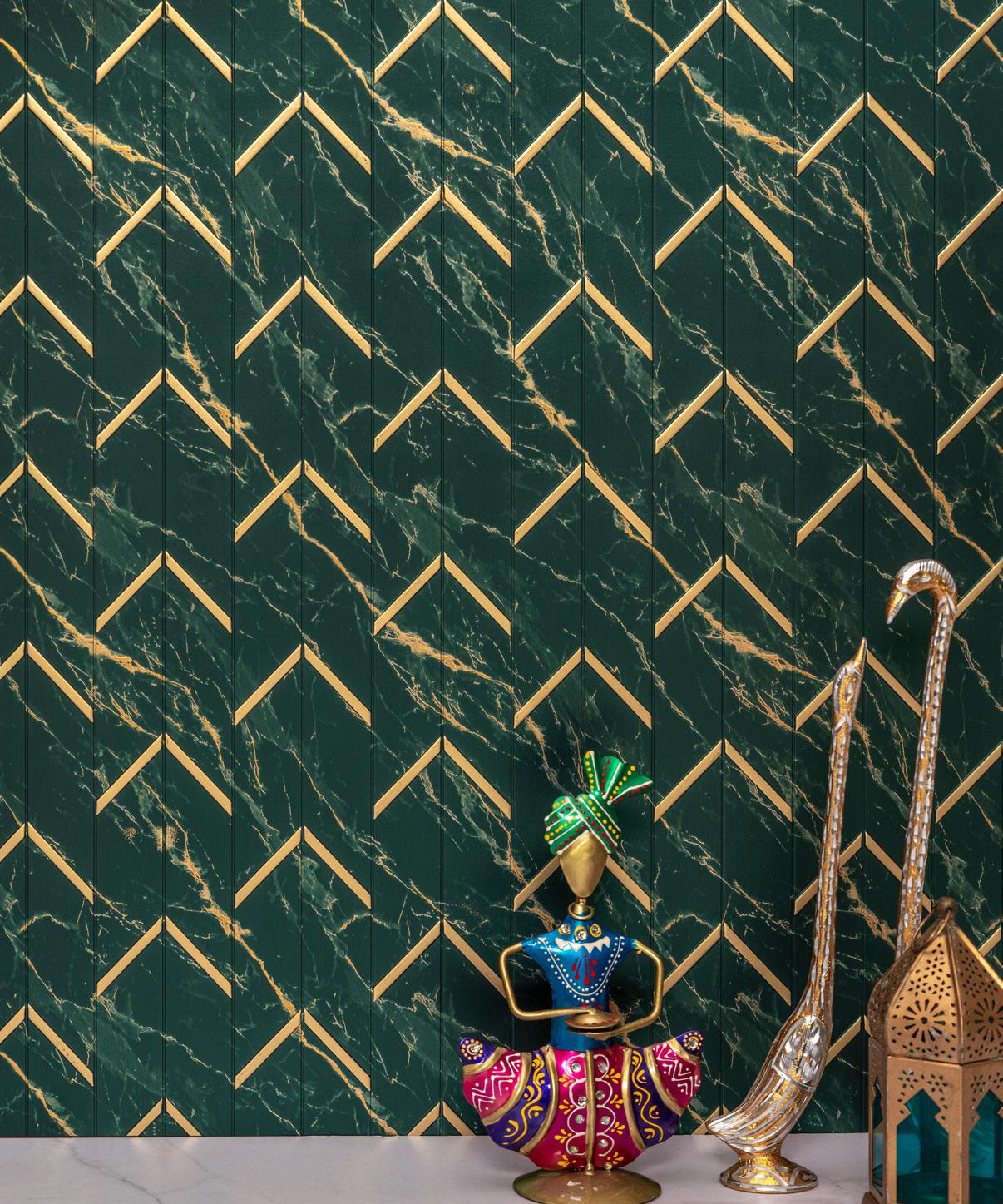 Charcoal Louvers Designer Green 8x2 Ft - Fo 97