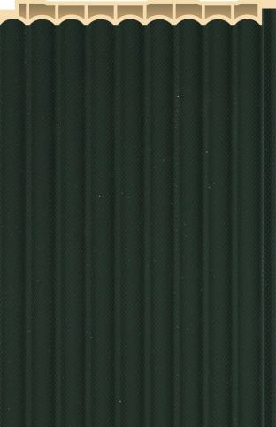 Interlock Wpc Louvers Panel Plain Colors Forest Green 9.5x0.42 Ft - Pn 02573 L