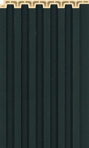 Interlock Wpc Louvers Panel Plain Colors Forest Green 9.5x0.4 Ft - Pn 02572 F