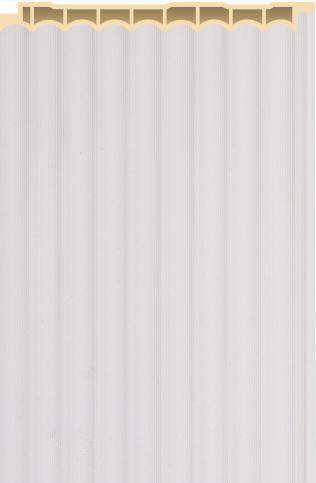 Interlock Wpc Louvers Plain Colors Frost White 9.5x0.42 Ft - Pn 02573 J