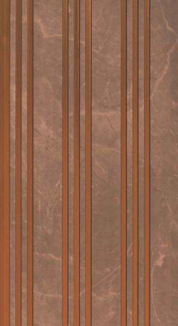 Charcoal Louvers Panel Wood Brown 8x1 Ft - Gl 12308