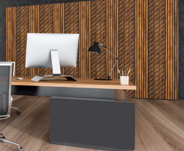 Decorative Wall Panel Designer Brown 8x1 Ft - Gl 12323
