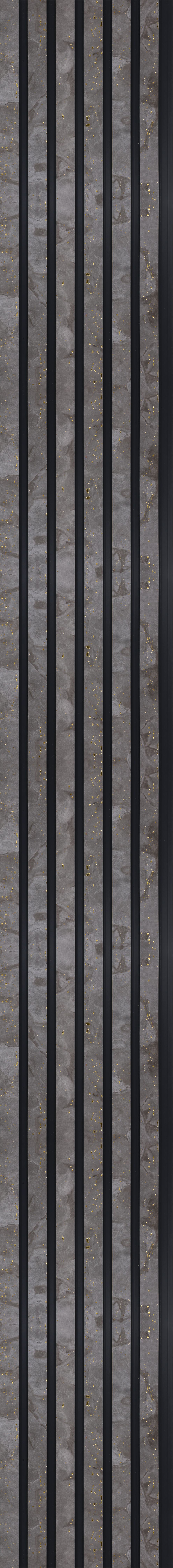 Decorative Wall Panel Marble & Stone Grey 8x0.83 Ft - Gl 6544