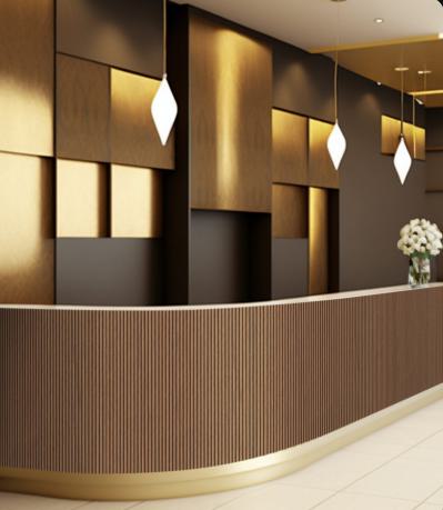 Flexible Decorative Wall Panel Wood Brown 8x2 Ft - Gl 9106