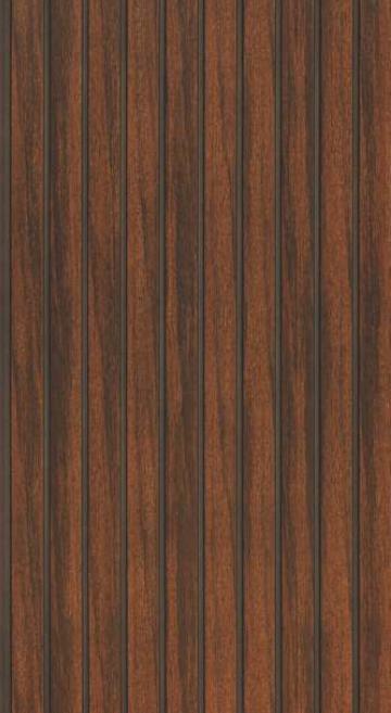Charcoal Louvers Panel Wood Brown 9.5x1 Ft - Gl 912102
