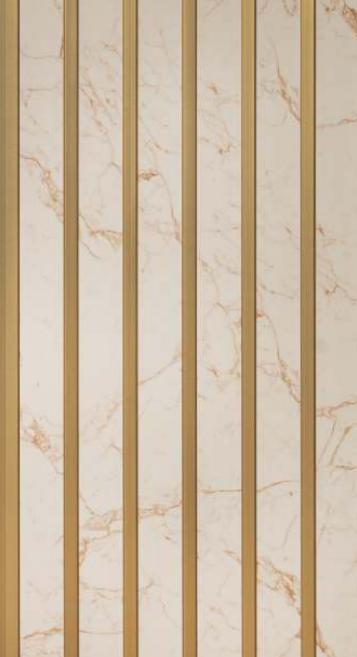 Charcoal Louvers Panel Wood Beige 9.5x1 Ft - Gl 912310