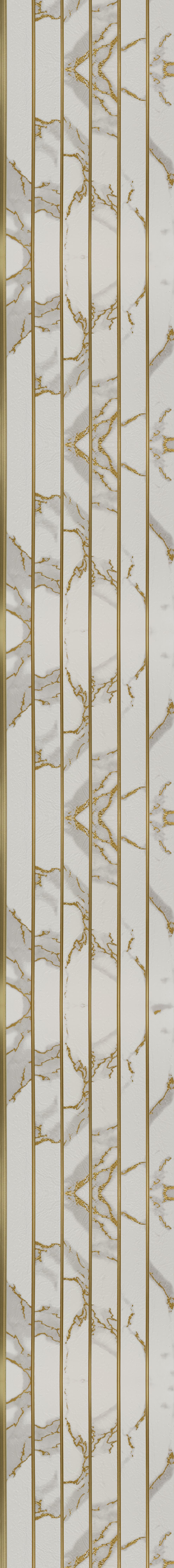 Decorative Wall Panel Marble & Stone Grey 9.5x0.83 Ft - Gl 96355