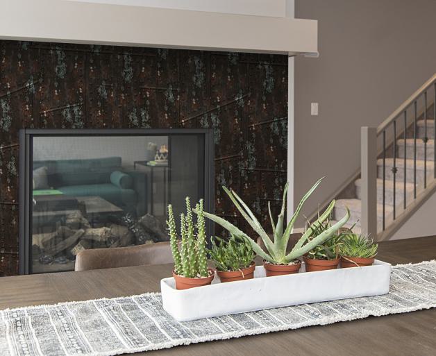 Gloirio Series Louvers Panel Designer Brown 8x2 Ft - Gl 10041