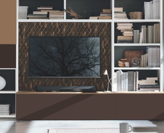 Gloirio Series Louvers Panel Designer Brown 8x2 Ft - Gl 10045