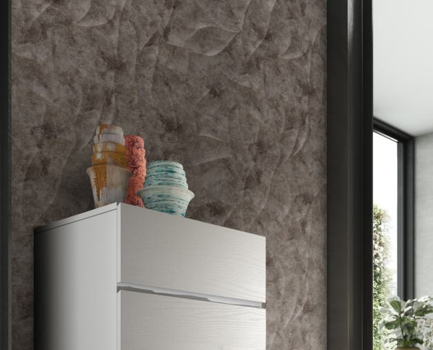 Gloirio Series Louvers Panel Designer Beige 8x2 Ft - Gl 10048