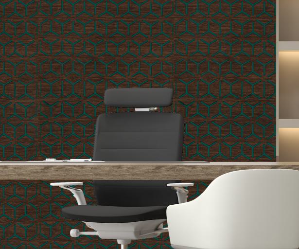 Gloirio Series Louvers Panel Designer Brown 8x2 Ft - Gl 10134