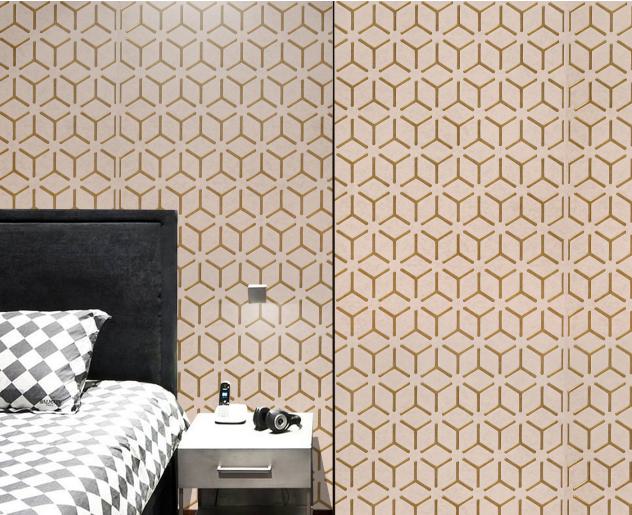 Gloirio Series Louvers Panel Designer Beige 8x2 Ft - Gl 10135