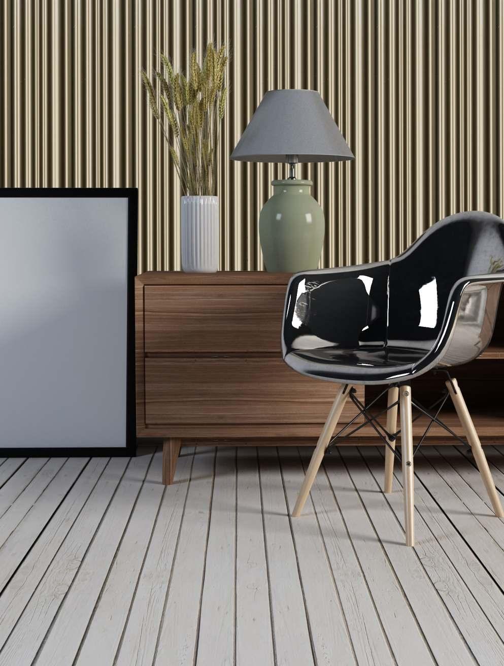 Plain Colour Charcoal Louver Colors Gold 9.5x0.39 Ft - Pn 03539