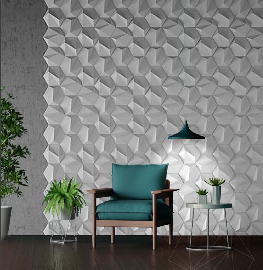 3D Wall Panel Wood Gold 0.45x0.52 Ft - Sparkl