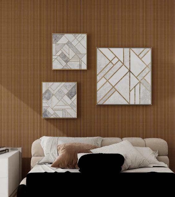 Interlock Wpc Louvers Plain Colors Golden Ebony 8x1 Ft - Pn 02720