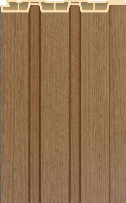 Interlock Wpc Louvers Panel Wood Golden Oak 9.5x0.4 Ft - Pn 02570 C