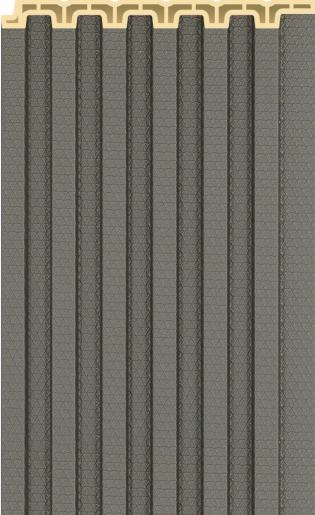 Graphite Grey Interlock Wpc Louvers Plain Colors 9.5x0.4 Ft - Pn 02572 B