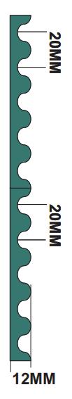 Hdf Fluted Panel Plain Colors Louvers Green 8x4 Ft - Ur-20