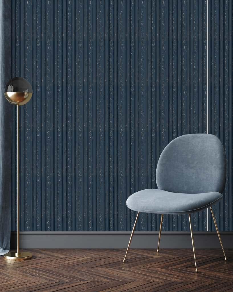Grey Charcoal Louvers Panel Plain Colors 8x0.41 Ft - Sa 3009