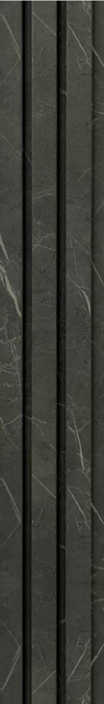 Grey Charcoal Louvers Panel Slat Series Marble & Stone 8x0.41 Ft - Sl 922