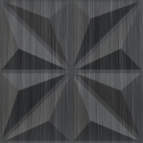 Elevate Interior Panels Gray Pine Wood Crystal 3D Wall Panel 1.6x1.6 ft wood louvers Grey Grey_Crystal