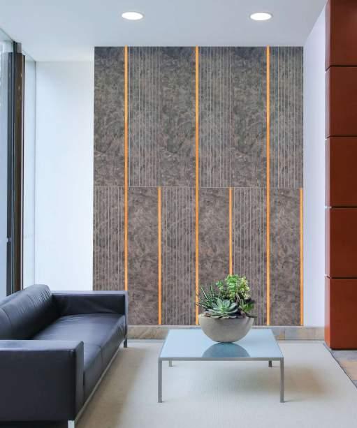 Decorative Wall Panel Wood Grey 8x2 Ft - Ed 8303