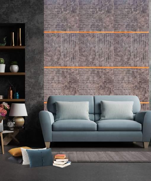 Decorative Wall Panel Wood Grey 8x2 Ft - Ed 8312