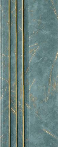 Grey Marble Finish Charcoal Louvers Panel & Stone 8x0.41 Ft - 4516