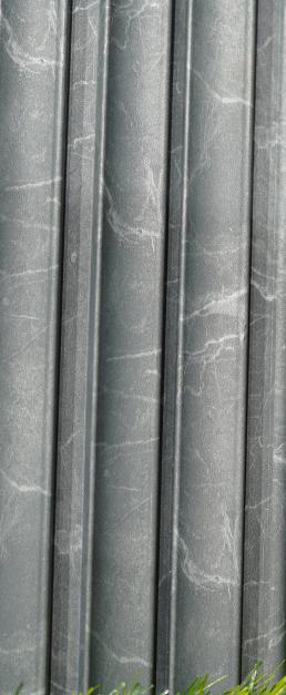 Grey Marble Charcoal Louvers Panel & Stone 8x0.1 Ft - Pn 03499