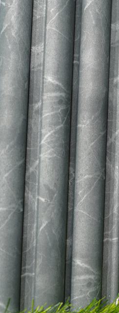 Premium Charcoal Panel Marble & Stone Louvers Grey 8x0.1 Ft - Pn 03508