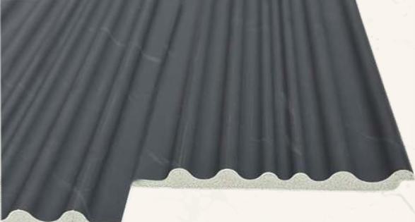 Grey Marble Charcoal Louvers Panel & Stone 9.5x0.4 Ft - Pn 00523