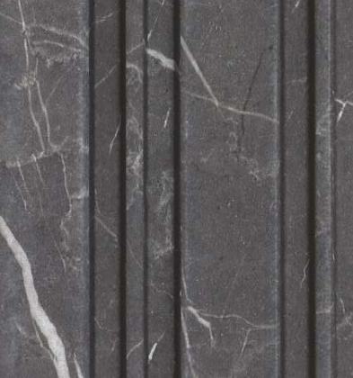 Grey Marble Charcoal Louvers & Stone 9.5x0.41 Ft - Pn 00812