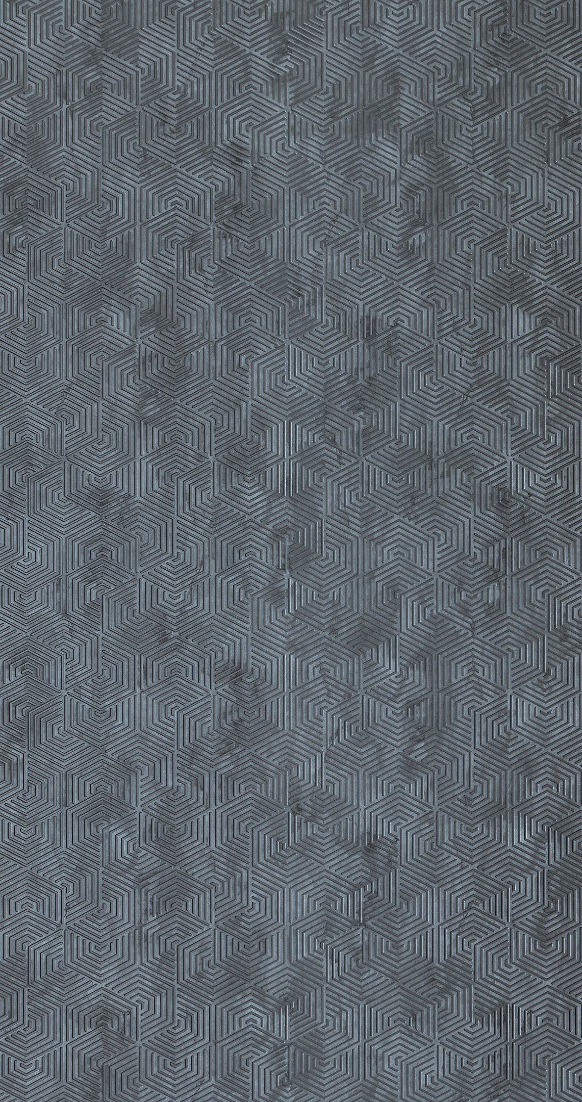 Patterned Charcoal Decorative Wall Panel Designer Grey 8x2 Ft - Pn 00362 D