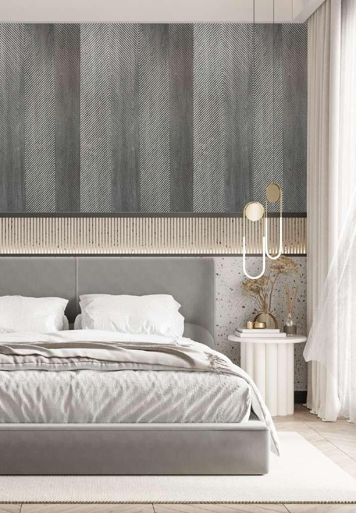 Decorative Wall Panel Designer Grey 8x2 Ft - Pn 03829