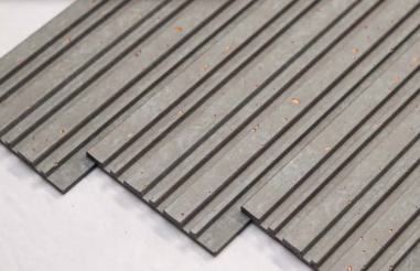Plain Solids Charcoal Louvers Panel Colors Grey 8x0.4 Ft - Pn 03366