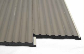 Plain Solids Charcoal Louvers Panel Colors Grey 8x0.33 Ft - Pn 00623