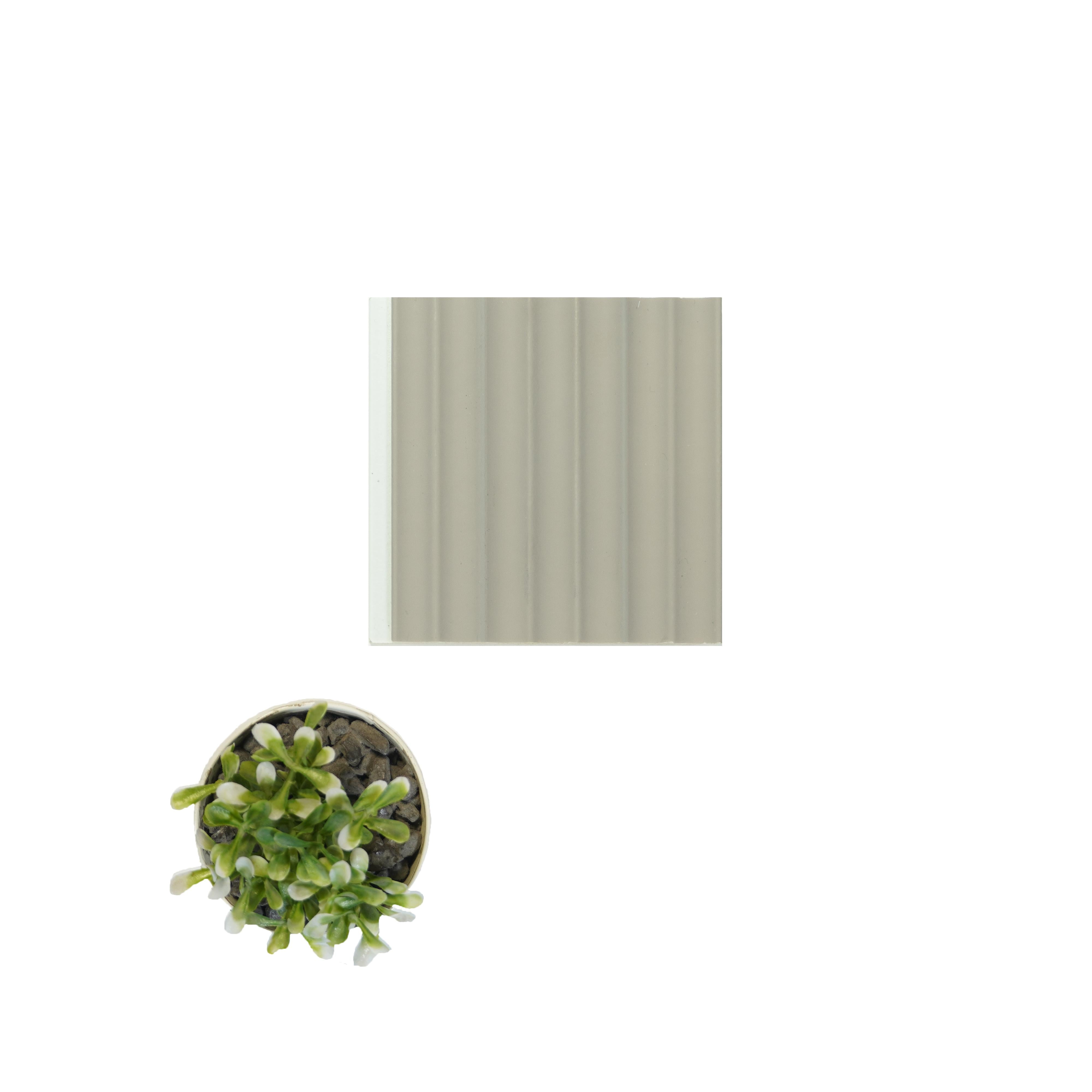 Plain Solids Charcoal Louvers Panel Colors Grey 8x0.33 Ft - Pn 00623