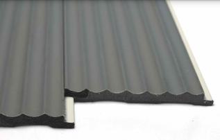 Plain Solids Charcoal Louvers Panel Colors Grey 8x0.33 Ft - Pn 00626