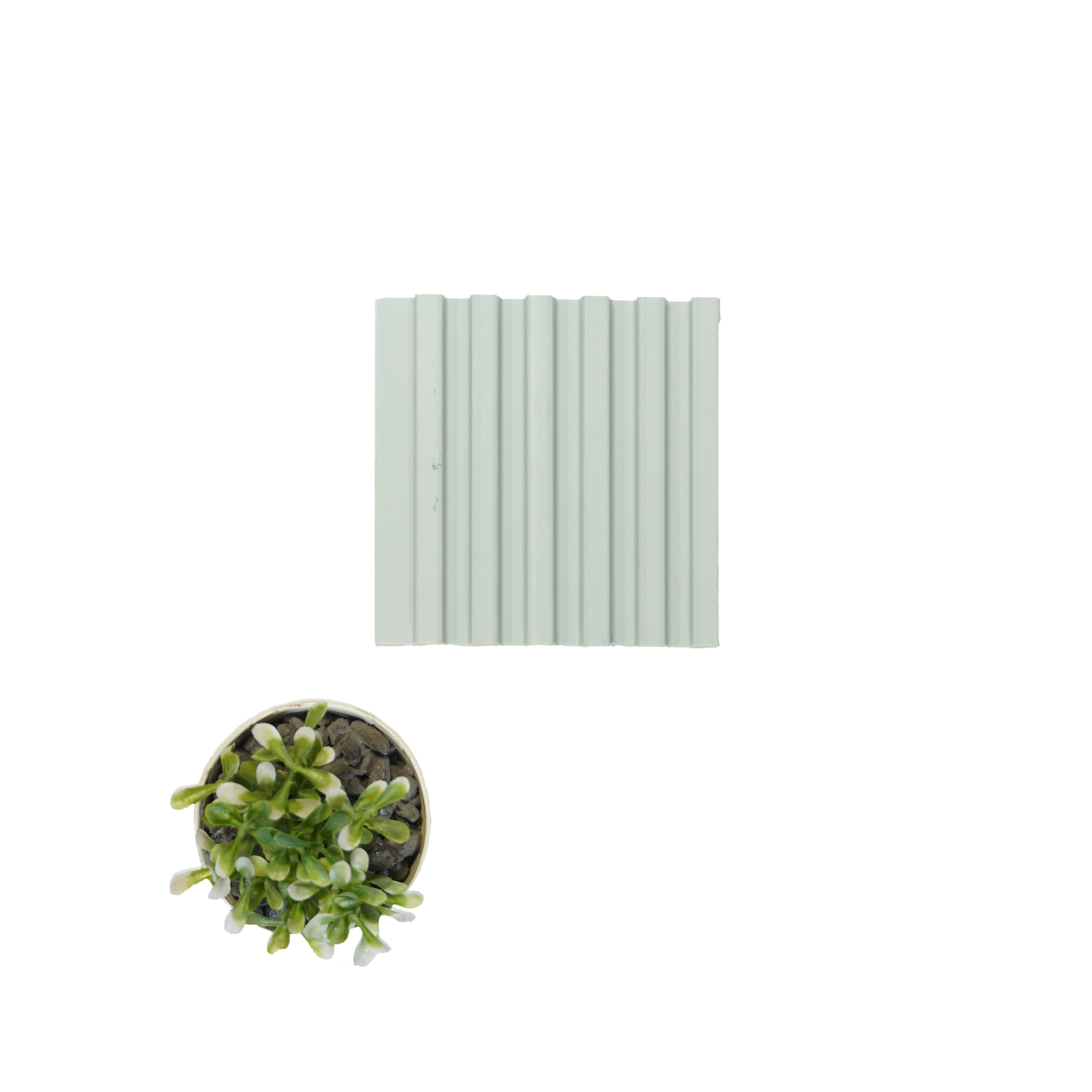 Grey Plain Colour Charcoal Louvers Panel Colors 8x0.33 Ft - Pn 00633