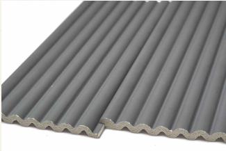 Plain Solids Charcoal Louvers Panel Colors Grey 8x0.41 Ft - Pn 00622