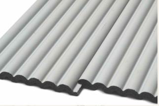 Plain Solids Charcoal Louver Colors Grey 8x0.41 Ft - Pn 03351